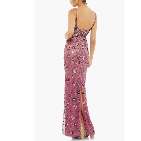 Mac Duggal Dresses & Skirts - Mac Duggal Floral Beaded Column Gown in Raspberry, NWT, Size 2